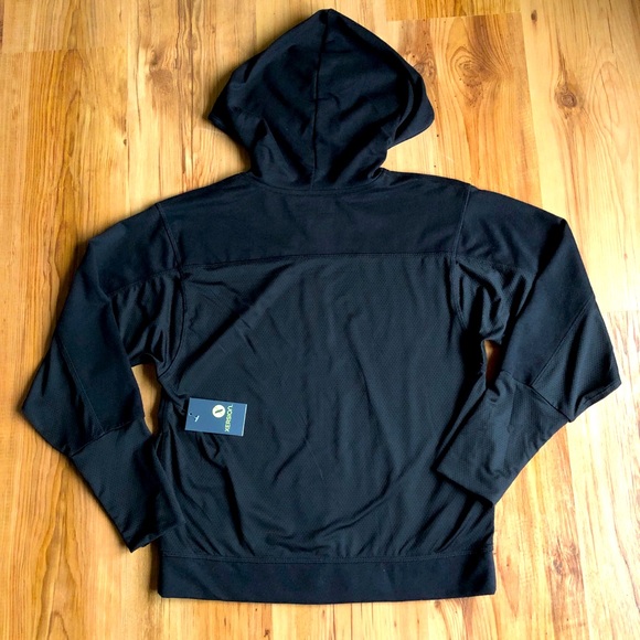 NEW XERSION Tricot Jogger Jacket Hooded 3/4 Sleeve Activewear Black XL Girl’s - Picture 2 of 13